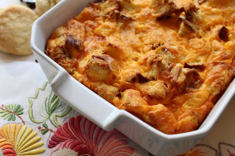 easy egg casserole Yom Kippur break fast menu ideas