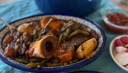 easy Shabbat stew recipe Libyan tbecha recipe