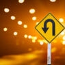 photograph of a u-turn sign