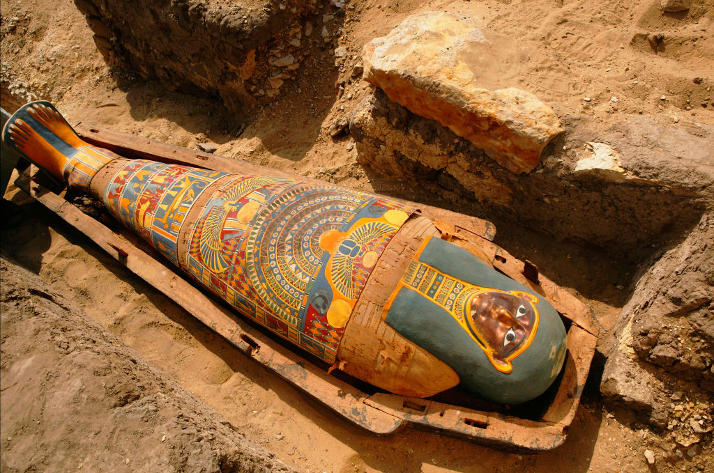 Photograph of an Egyptian sarcophagus