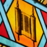 Stained Glass with Torah Scroll